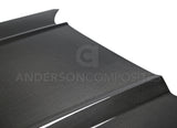 Anderson Composites 15-17 Ford Mustang Eco Boost Type-OE Double Sided Hood - AC-HD15FDMUEB-OE-DS