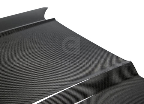 Anderson Composites 15-17 Ford Mustang Eco Boost Type-OE Double Sided Hood - AC-HD15FDMUEB-OE-DS