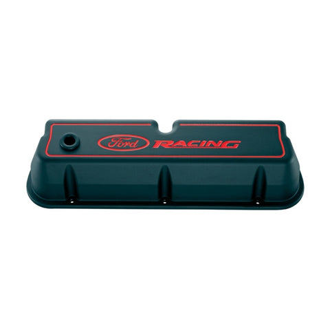 Ford Racing Logo Die-Cast Black Valve Covers - 302-003