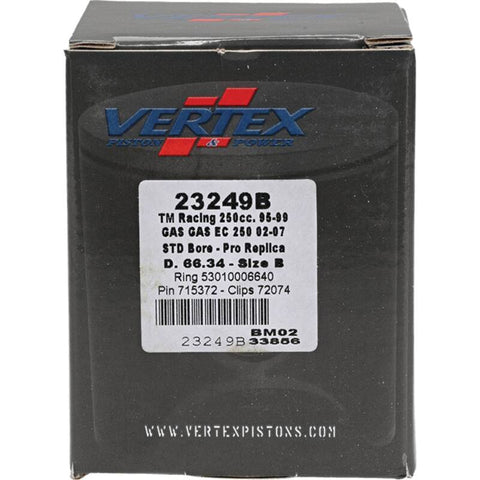Vertex Piston 02-15 Gas-Gas EC 250 250cc Cast Replica Piston Kit - 23249B