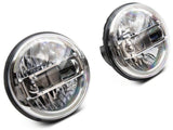 Raxiom 97-18 Jeep Wrangler TJ & JK Axial 7-In LED Headlights w/ DRL- Chrome Housing (Clear Lens) - J155569