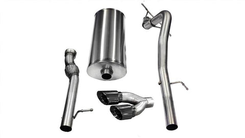Corsa 2011-2014 GMC Yukon 6.2L V8 3in Cat-Back Single Side w Twin 4in Black Pro-Series Tips - 14882BLK