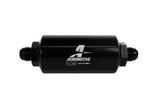 Aeromotive In-Line Filter - (AN -8 Male) 40 Micron Stainless Mesh Element Bright Dip Black Finish - 12378