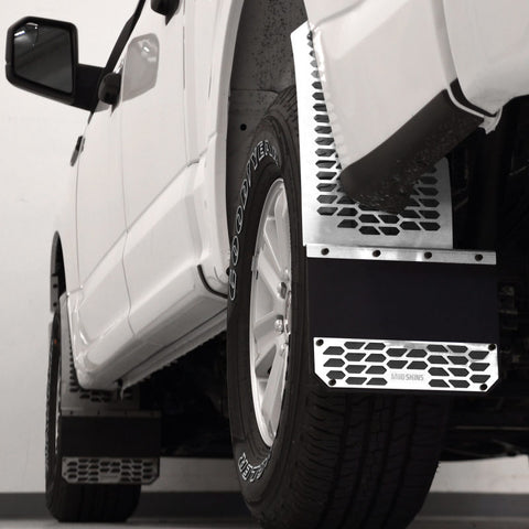 Putco 15-20 Ford F-150 - Set of 2 Mud Skins - Polished SS w/ Hex Shield - 78010