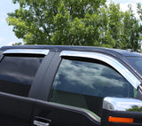 AVS 07-18 Jeep Patriot Ventvisor Outside Mount Front & Rear Window Deflectors 4pc - Chrome - 684359