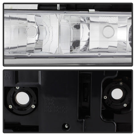 xTune Chevy Suburban 94-98 Headlights w/ Corner & Parking Lights 8pcs Chrome HD-JH-CCK88-AM-C-SET - 5069535