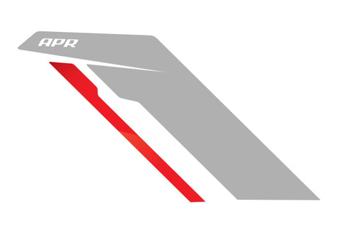 APR Sideburn Sticker - Silver/Red - PM100333