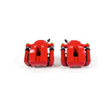 Power Stop 06-12 Toyota RAV4 Rear Red Calipers w/Brackets - Pair - S3192