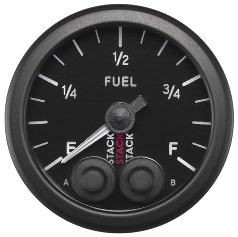 Autometer Stack 52mm 0-280 Ohm Programmable Pro-Control Fuel Level Gauge - Black - ST3515
