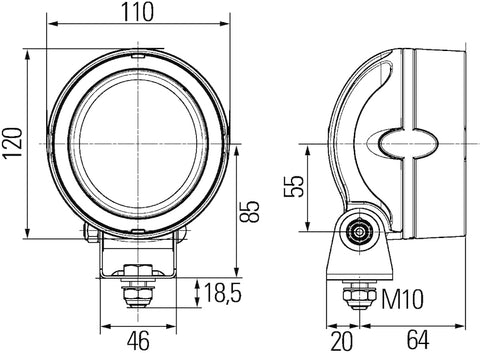 Hella Work Lamp Na 0Gr Md1224 Lt Mb3 1Gm - 996136311