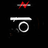 ANZO 2008-2012 Ford Escape Projector Headlights w/ Halo Black - 111355