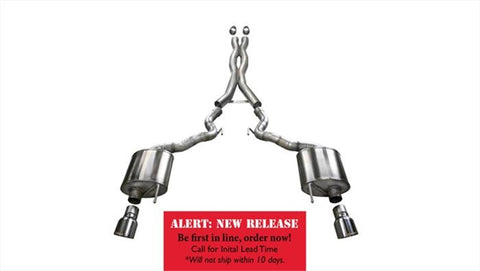 Corsa 15-16 Ford Mustang GT Convertible 5.0L V8 Polished Xtreme Dual Rear Exit Exhaust - 14342