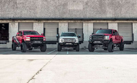 Road Armor 11-16 Ford F-250 SPARTAN Front Bumper Bolt-On Pre-Runner Guard - Tex Blk - 6112XFPRB