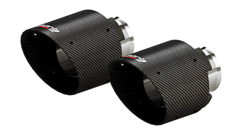 Borla 15-24 Dodge Charger V8 / 2023 Chrysler 300C T-304 SS Tips 5in Outlet - Carbon / Black Anodized - 60729CFBA