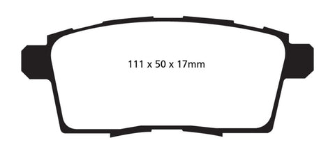 EBC 06-08 Ford Edge 3.5 2WD Yellowstuff Rear Brake Pads - DP41795R