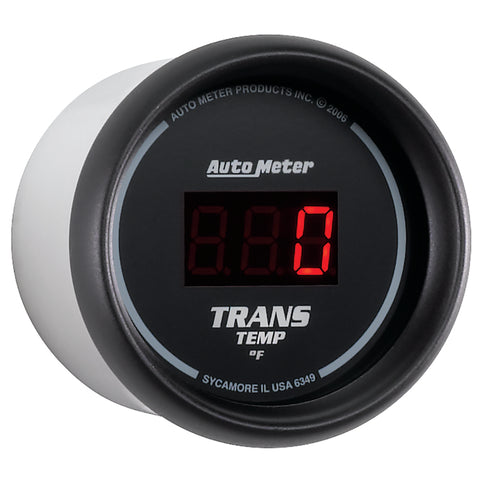 Autometer Z Series 52mm Black Digital 0-300 Deg F Transmission Temperature Gauge - 6349