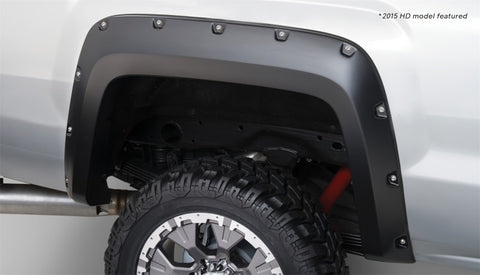 Bushwacker 14-18 GMC Sierra 1500 Pocket Style Flares 2pc 69.3/78.8/97.8in Bed - Black - 40122-02