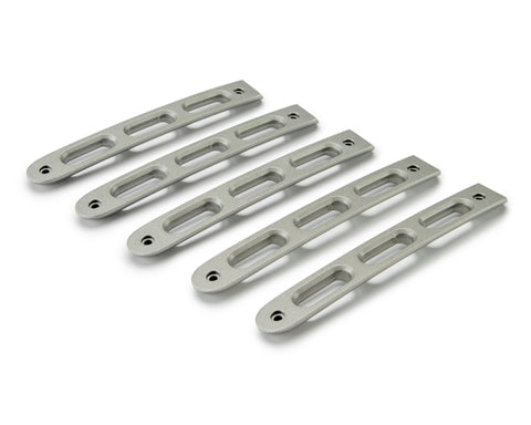 DV8 Offroad 2007-2018 Jeep JK Silver Slot Style Door Handle Inserts - Set Of 5 - D-JP-190026-AL-5