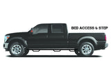 N-Fab Nerf Step 02-08 Dodge Ram 1500/2500/3500 Quad Cab 6.4ft Bed - Gloss Black - Bed Access - 3in - D0289QC-6