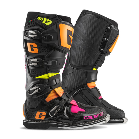 Gaerne SG12 Limited Edition Boot Black/Orange/Pink - Size 12 - 2174-108-12