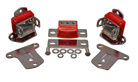 Energy Suspension 67-72 Chevrolet Camaro Red Motor and Transmission Mounts; Chrome Finish - 3.1133R