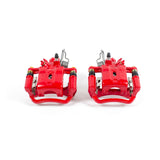 Power Stop 2001 Infiniti I30 Rear Red Calipers w/Brackets - Pair - S2856