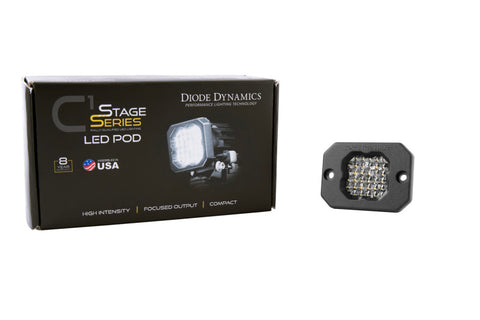 Diode Dynamics Stage Series C1 LED Pod Sport - White Flood Flush RBL Each - DD6471S