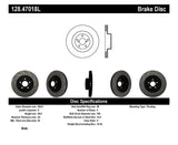 StopTech 02-10 WRX Drilled Left Front Rotor - 128.47018L