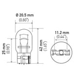 Hella Bulb 7443 12V 21/5W W3X16q T6.5 - 7443