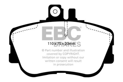 EBC 94-95 Mercedes-Benz C220 (W202) 2.2 Redstuff Front Brake Pads - DP3962C