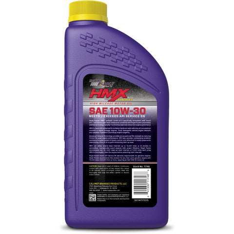 Royal Purple HMX Premium Synthetic High Mileage 10W30 Motor Oil - 1 Quart - 11747