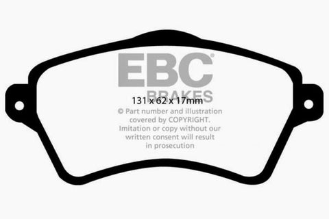 EBC 01-05 Land Rover Freelander 2.5 Yellowstuff Front Brake Pads - DP41352R