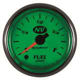 AutoMeter Gauge Fuel Level 2-1/16in. 0-280 Ohm Programmable NV - 7310