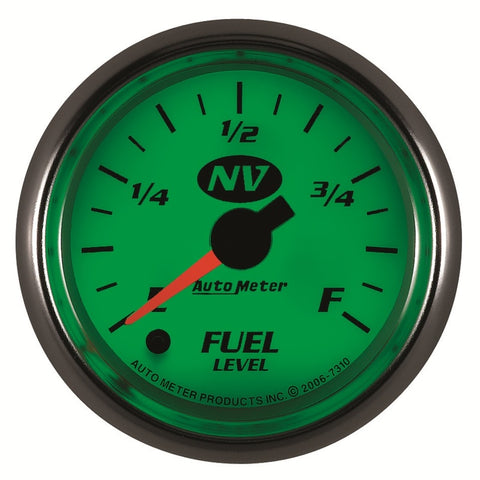 AutoMeter Gauge Fuel Level 2-1/16in. 0-280 Ohm Programmable NV - 7310