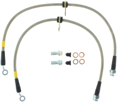 StopTech 02-05 Honda Civic Stainless Steel Front Brake Line Kit - 950.40009