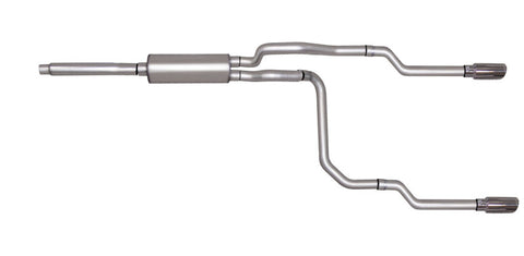 Gibson 87-92 Ford F-150 Custom 4.9L 2.5in Cat-Back Dual Split Exhaust - Stainless - 69501