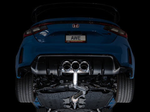 AWE Tuning 2023 Honda Civic Type R FL5 Track Edition Exhaust w/ Triple Chrome Silver Tips - 3020-52287