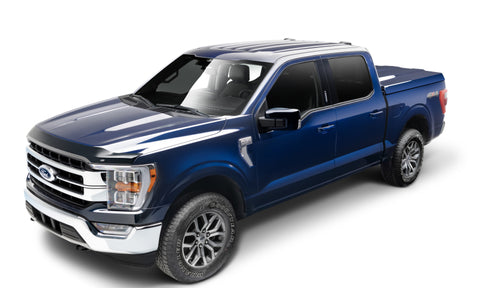 AVS 2021 Ford F-150 (Excl. Tremor/Raptor) Aeroskin Low Profile Acrylic Hood Shield - Smoke - 322196