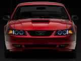 Raxiom 99-04 Ford Mustang Dual LED Halo Projector Headlights- Black Housing (Clear Lens) - 101684