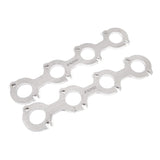 Stainless Works Small Block Ford 4.6L 2V Round Port Header 304SS Exhaust Flanges 1-3/4in Primaries - HF462V175