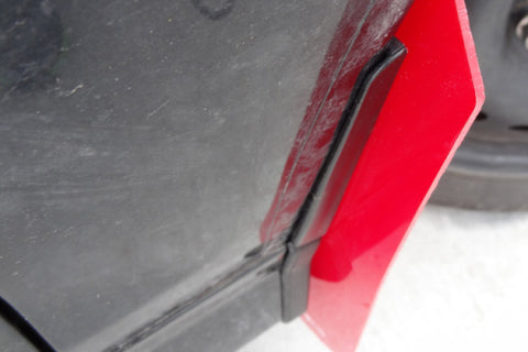 Rally Armor 13-19 Ford Fiesta ST Black UR Mud Flap w/White Logo - MF29-UR-BLK/WH