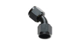 Vibrant -12AN X -12AN Female Flare Swivel 45 Deg Fitting (AN To AN) -Anodized Black Only - 10715