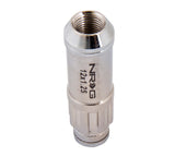 NRG 700 Series M12 X 1.25 Steel Lug Nut w/Dust Cap Cover Set 21 Pc w/Locks & Lock Socket - Silver - LN-LS710SL-21
