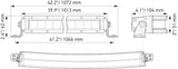 Hella Universal Black Magic 40in Tough Slim Curved Light Bar - Spot & Flood Light - 358197521