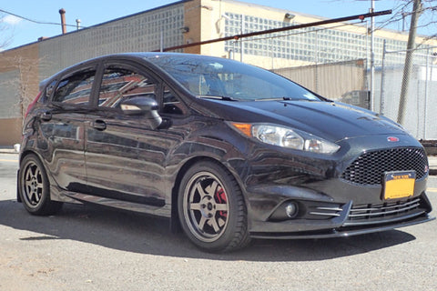 Rally Armor 13-19 Ford Fiesta ST Black UR Mud Flap w/White Logo - MF29-UR-BLK/WH
