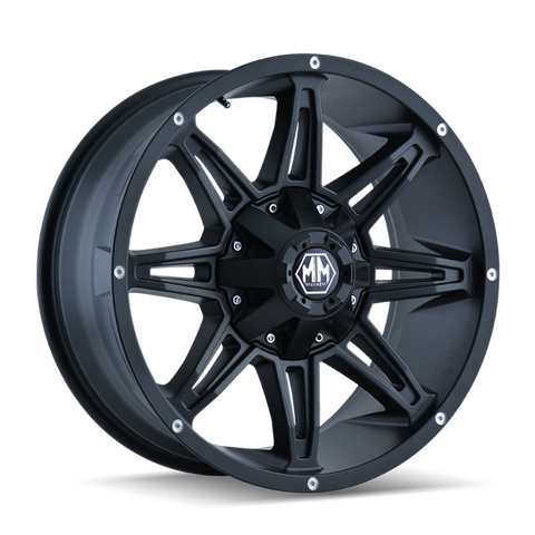 Mayhem 8090 Rampage 20x10 / 8x180 BP / -25mm Offset / 124.1mm Hub Matte Black Wheel - 8090-2178MB