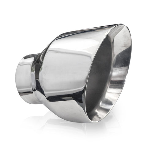 Stainless Works Conical Double Wall Slash Cut Exhaust Tip - 5in Body 3in Inlet 6-1/4in length - 787300