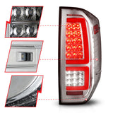 ANZO 2014-2021 Toyota Tundra LED Taillights Chrome Housing/Clear Lens - 311438