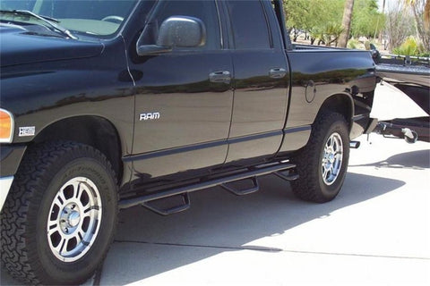 N-Fab Nerf Step 02-08 Dodge Ram 1500/2500/3500 Quad Cab 6.4ft Bed - Gloss Black - Bed Access - 3in - D0289QC-6