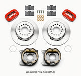 Wilwood Forged Dynalite P/S Park Brake Kit Red 12 Bolt 2.75in offset Staggered Shock - 140-9315-R